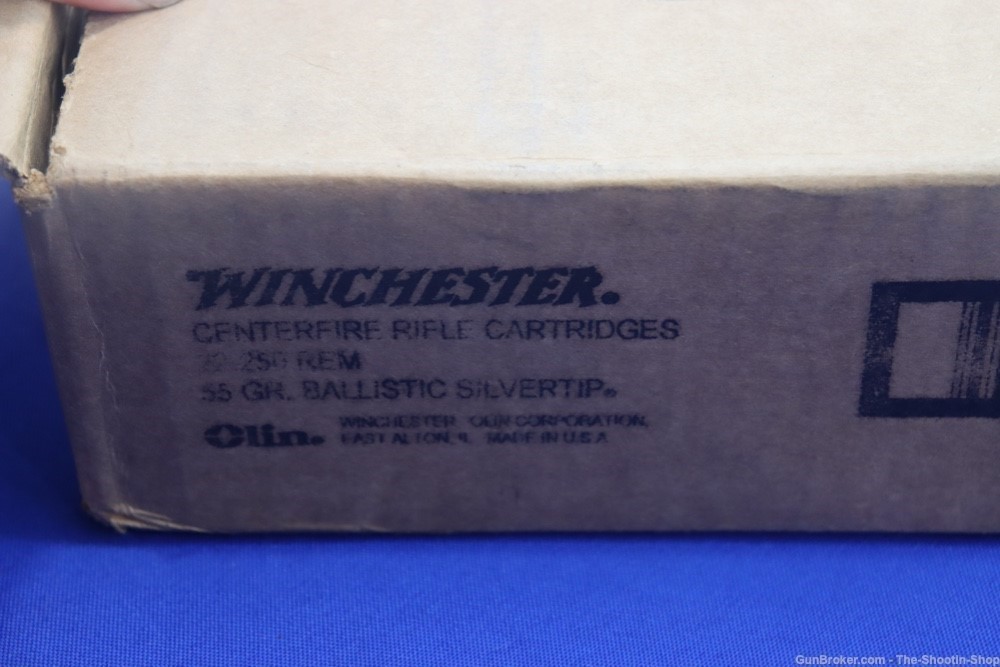 Winchester SILVERTIP Rifle Ammunition 22-250 REM 200RD AMMO CASE Lot 55GR-img-7