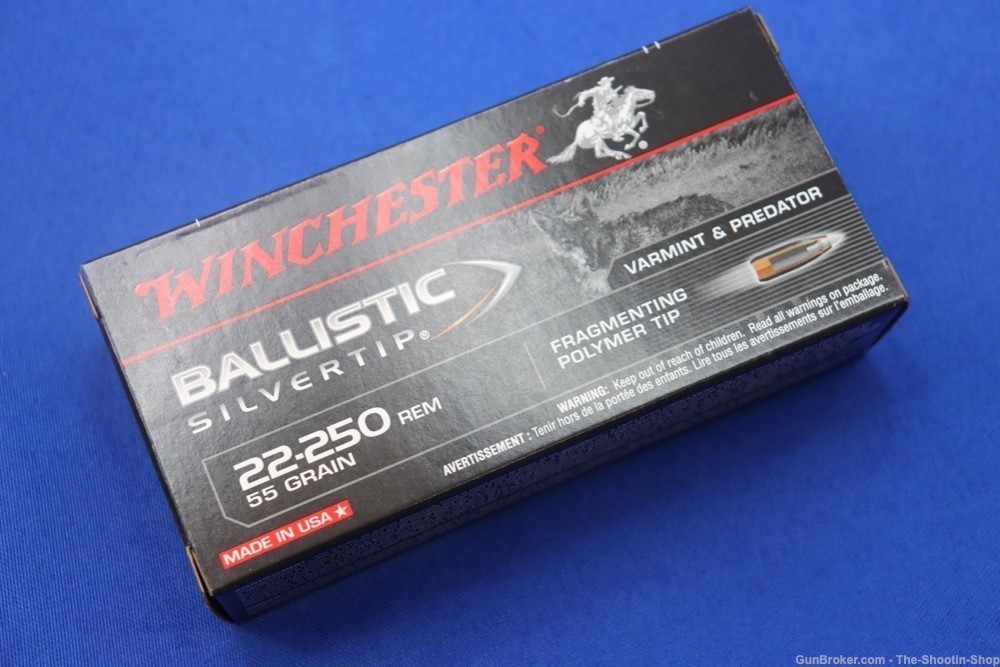 Winchester SILVERTIP Rifle Ammunition 22-250 REM 200RD AMMO CASE Lot 55GR-img-2