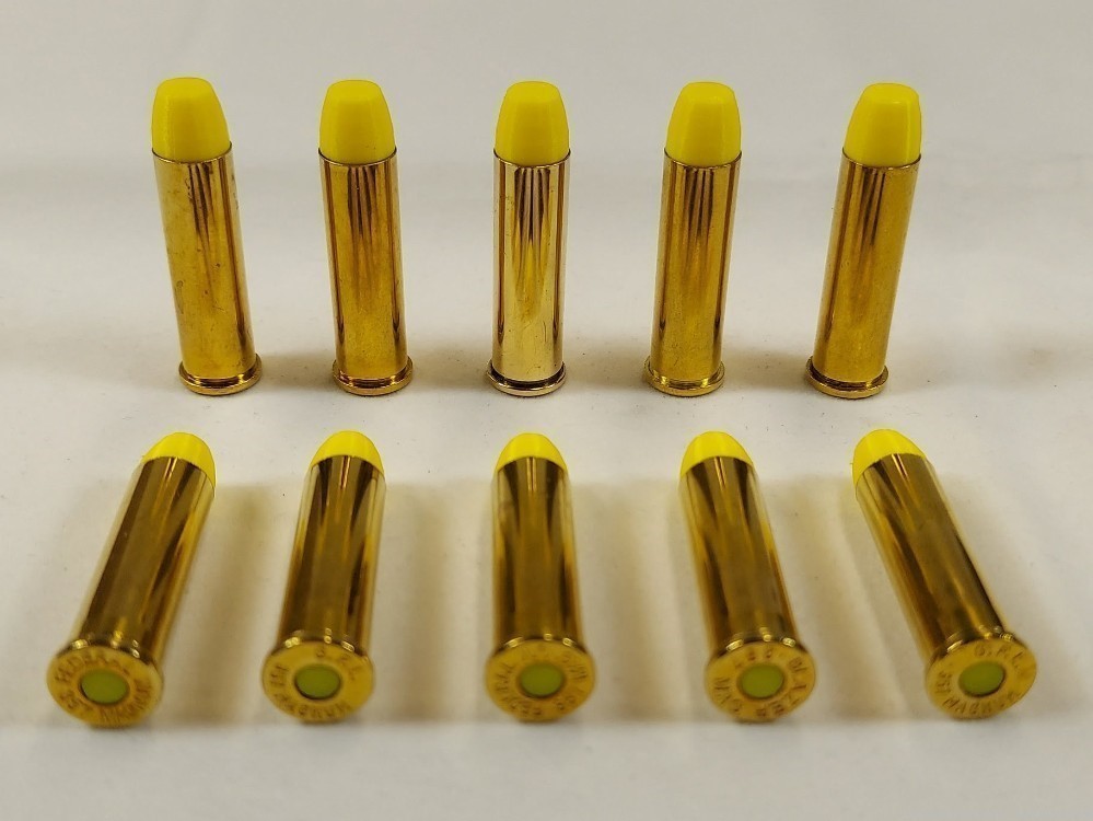 357 Magnum Brass Snap caps / Dummy Training Rounds - Set of 10 - Yellow-img-0