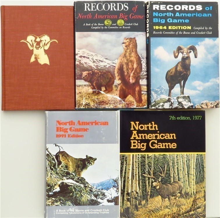 Records of North American Big Game, Boone and Crockett Club, lot of five-img-0
