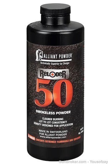 Alliant Power Reloder 50 Smokeless Powder Reloading Powder 1LB (454g)-img-0