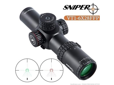 Sniper VT1-6x28FFP First Focal Plane Compact Riflescope 35mm Tube See VIDEO