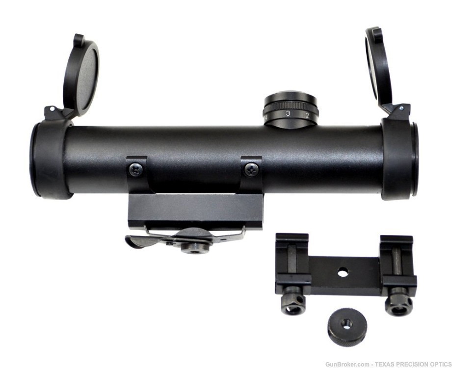 SNIPER 4x20 Grunt Compact Rifle Scope 4x20mm Duplex Reticle w/ See through -img-2