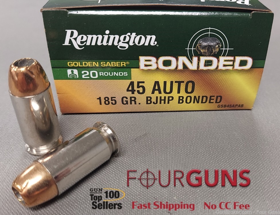 Remington Golden Saber 45ACP 185gr. BJHP Bonded Ammunition 29325-img-0
