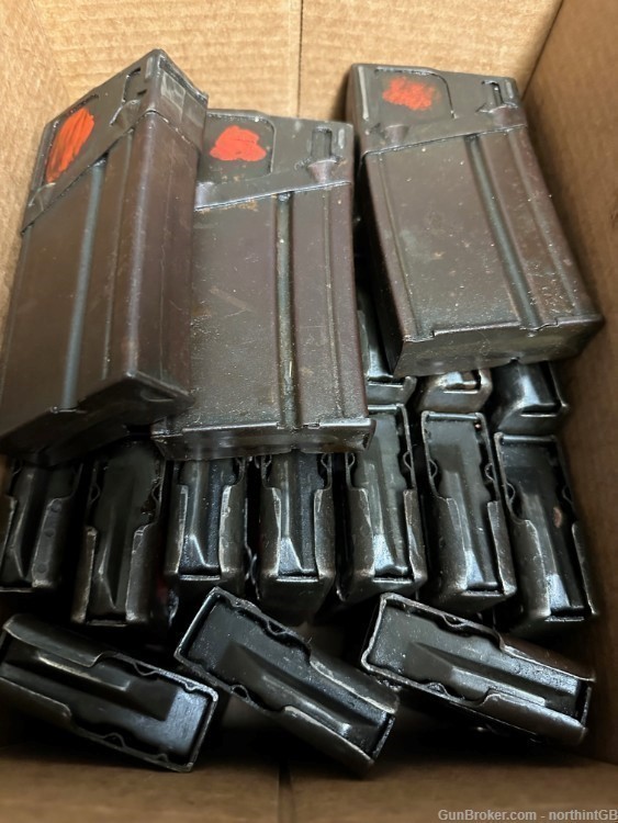 SET OF 2 CETME 20 RD MAGAZINES SLIGHTLY DAMAGED SOLD "AS IS". -img-0