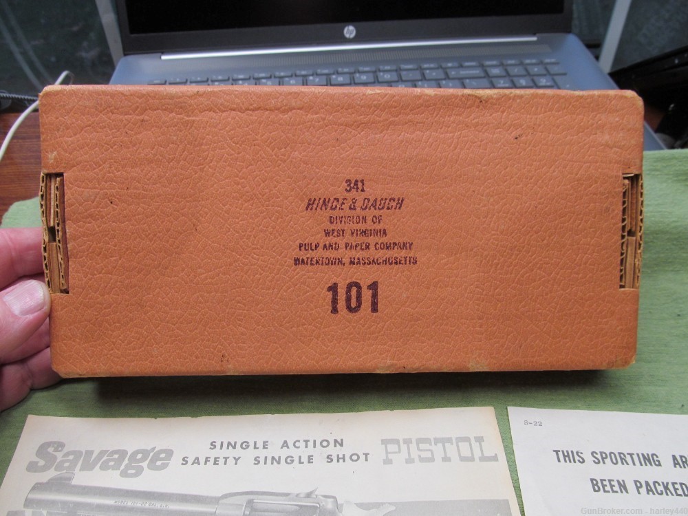 1966 Savage Model 101 Single Shot "Revolver" w/4¼" bbl - In Original Box-img-4