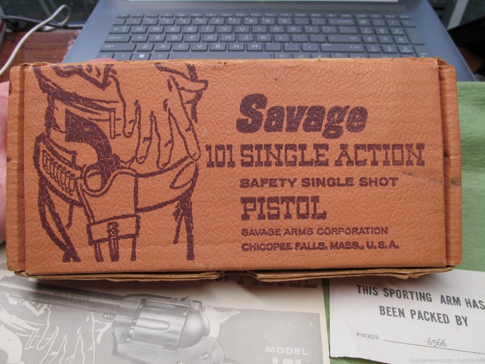 1966 Savage Model 101 Single Shot "Revolver" w/4¼" bbl - In Original Box-img-13