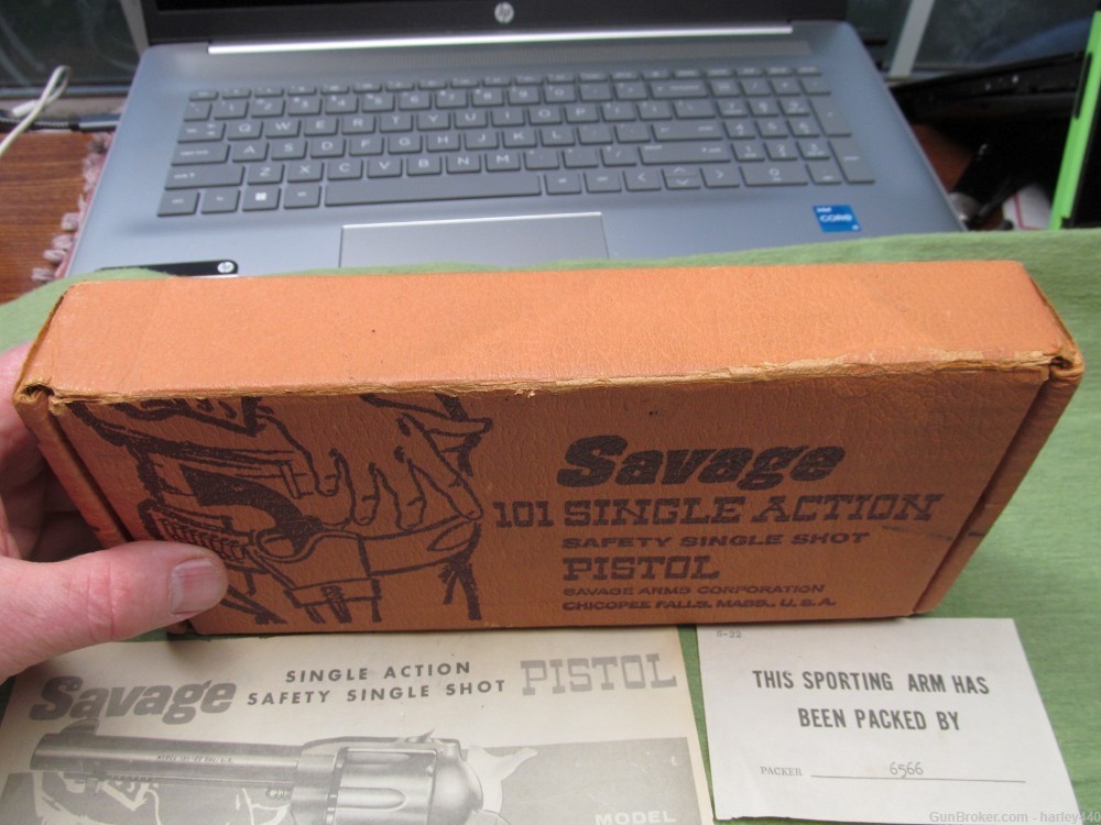 1966 Savage Model 101 Single Shot "Revolver" w/4¼" bbl - In Original Box-img-2