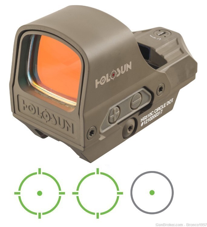 Holosun HE510C-GR-FDE   Green Dot   QD Rail Mount-img-0