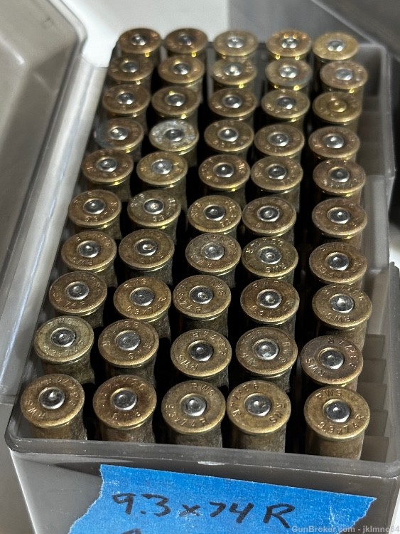 50 pieces of RWS 9.3x74R 1x fired brass cases-img-3