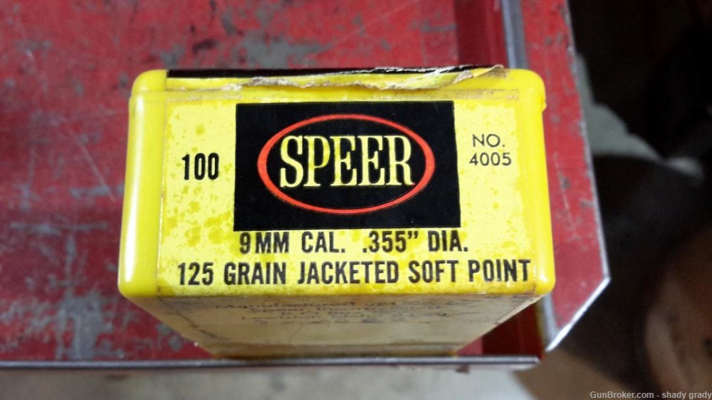 speer 9mm cal .355 dia 125 gr jacketed soft point-img-0