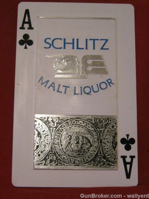 Schlitz Malt Liquor ACE Sign #84385 from 1960s-70s. Bar Tavern Store  Beer -img-0