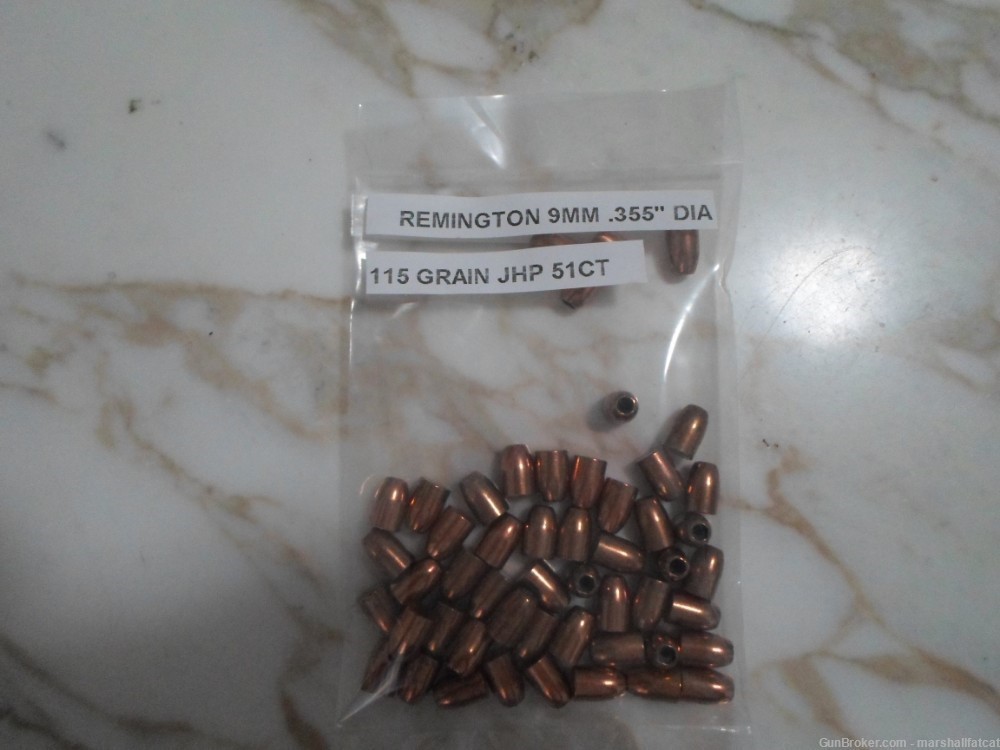 Remington 9mm .355" Dia 115 Grain JHP 51ct-img-0