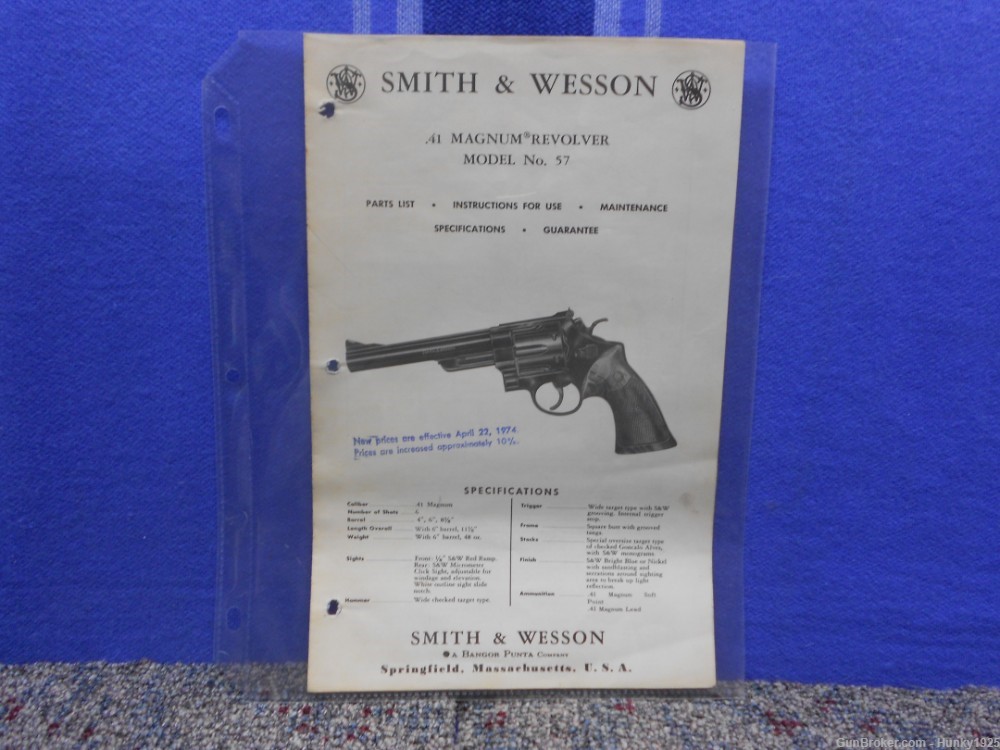 Manual for S&W .41 Magnum Model No. 57 -img-0