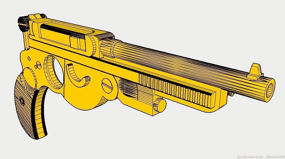 Bergmann 1894 No. 1 Pistol Replica - Historical Firearm Reproduction Prop-img-0