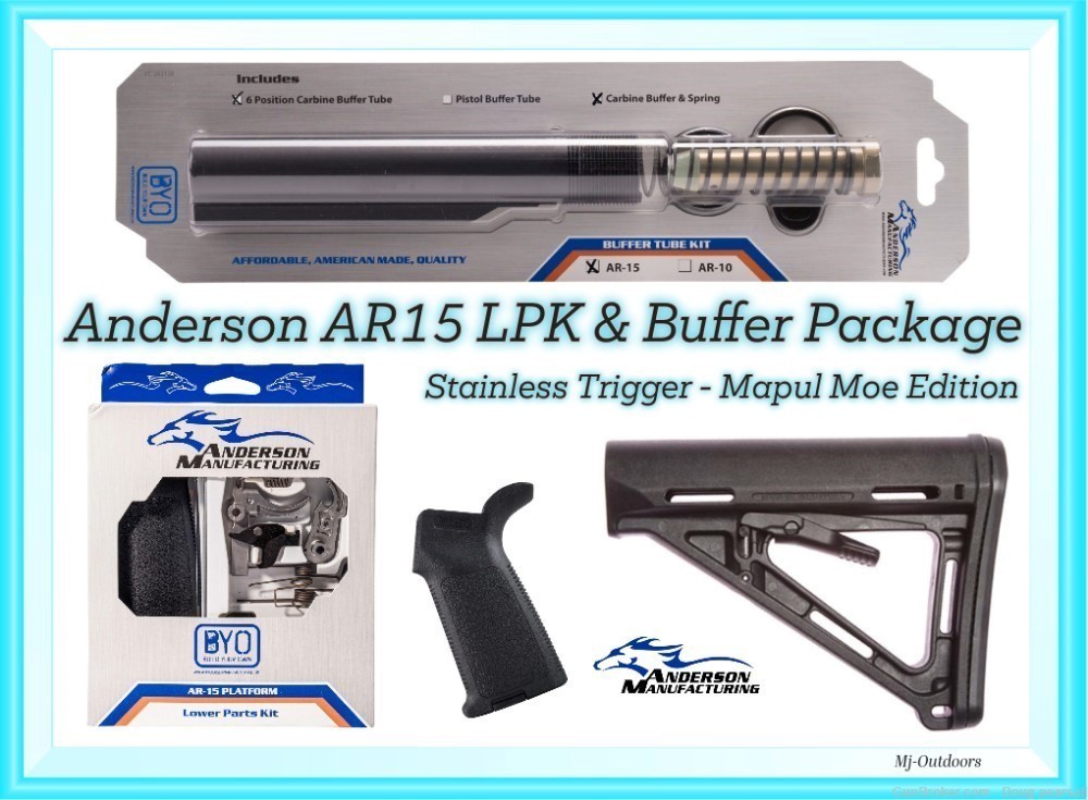Anderson Magpul Edition Ar15 Lower Build Kit SS Trigger - Premium LPK-img-0
