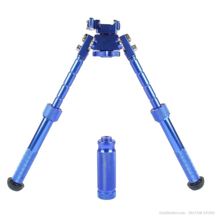BLUE 6.5 to 9 Inches Swivel Tiltable Quick Release Bipod With Grip-img-8