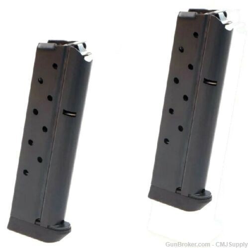 2-PACK 1911 38Super 9rd Blue with Bumper Pad Metalform Magazine-img-0