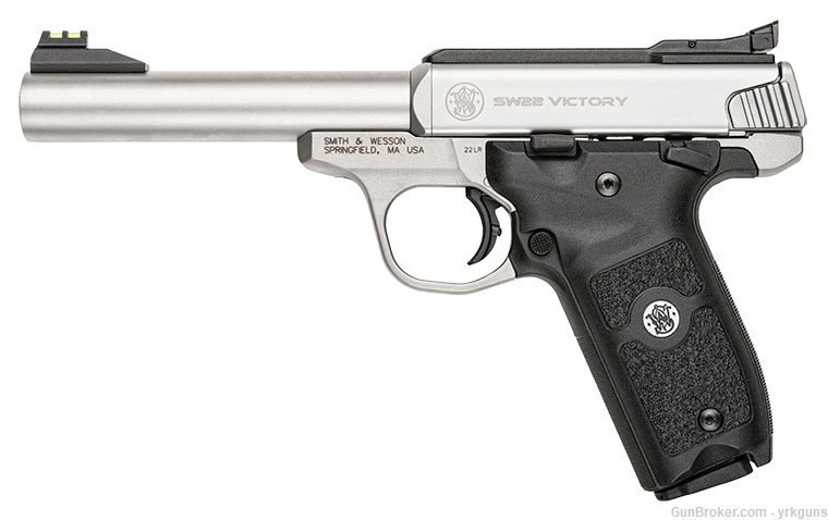 Smith & Wesson SW22 Victory 22LR Stainless 5.5" Handgun NEW 108490-img-0