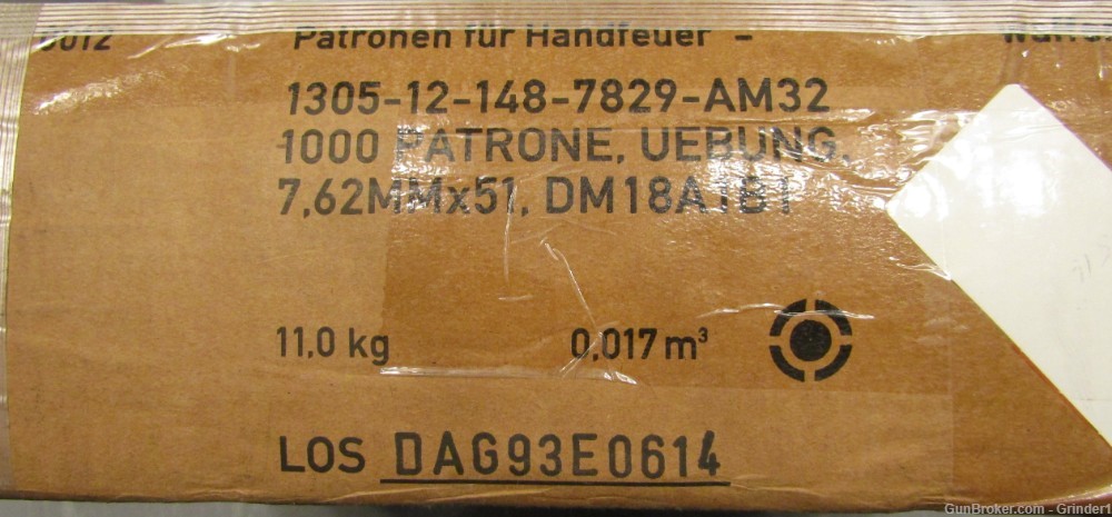 DAG 7.62x51 HK blue training ammo sealed 1000 round case G3 91 PTR-img-3