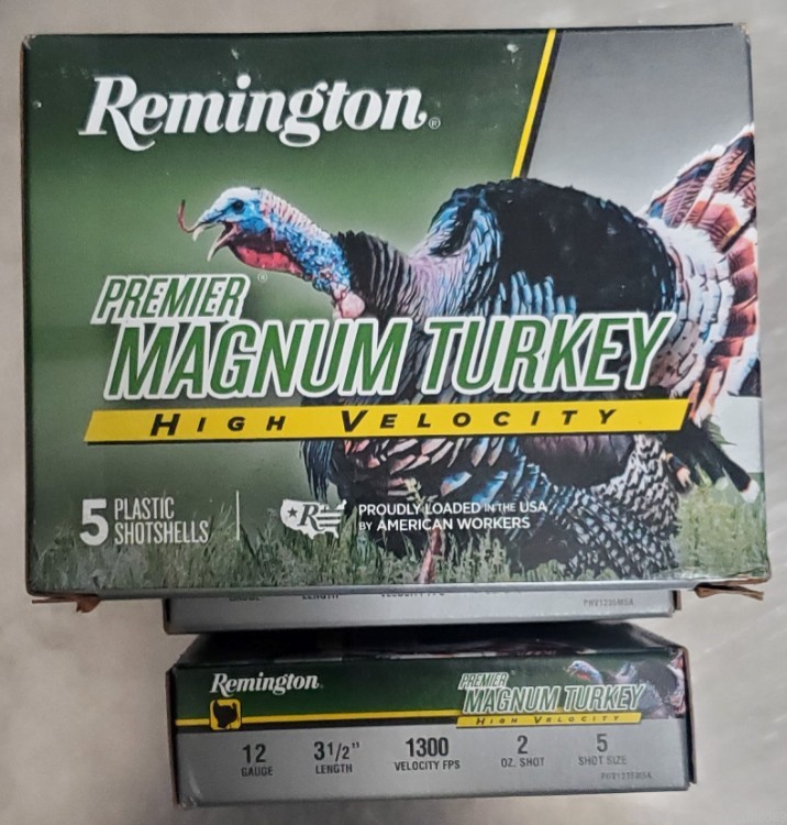 25 Rounds of Remington 12 GA Premier Magnum Turkey, 3.5" 5 Shot-img-1