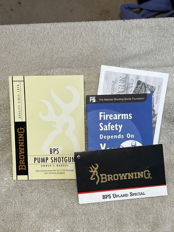 Browning Vintage instruction manual or booklet BPS Upland Special with hang-img-0