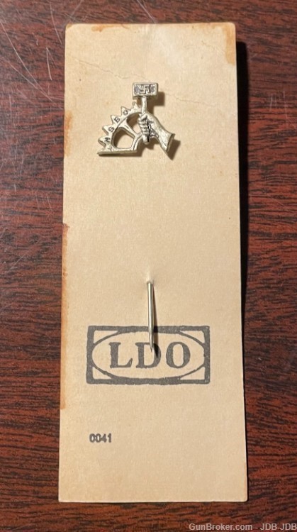 W.W. II. German  “NSBO” Stick Pin with Original LDO Card-img-0