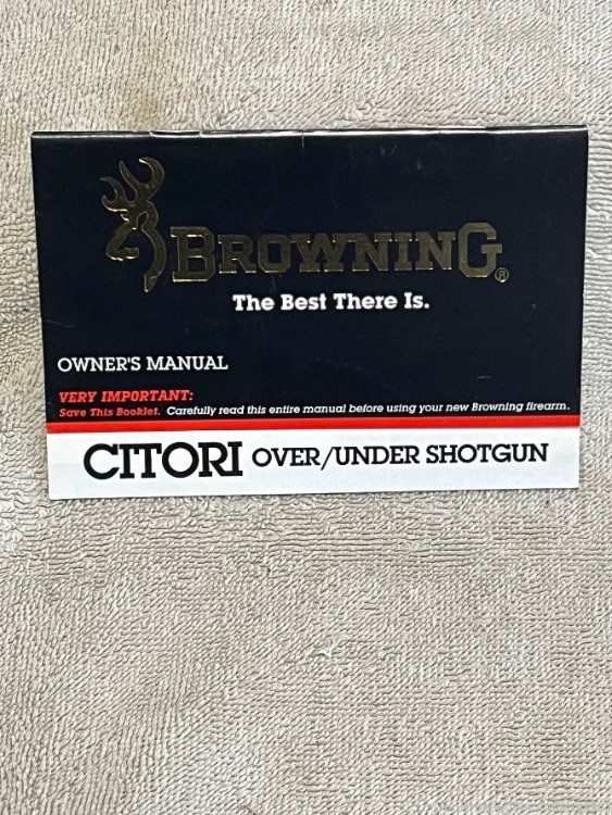 Browning Vintage instruction manual or booklet Citori over/under shotgun-img-0