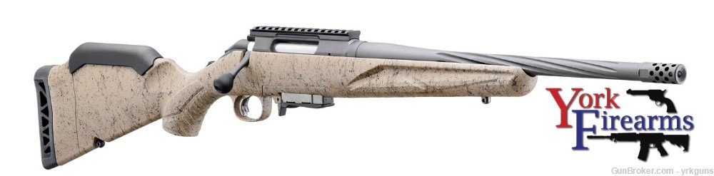 Ruger American 7.62x39 16" FDE/Cobalt Generation II Ranch Rifle NEW 46921-img-1