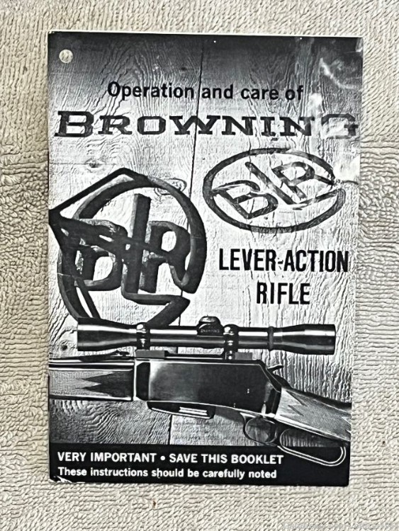 Vintage Browning  Factory Instruction manual  BLR Lever Action Rifle -img-0