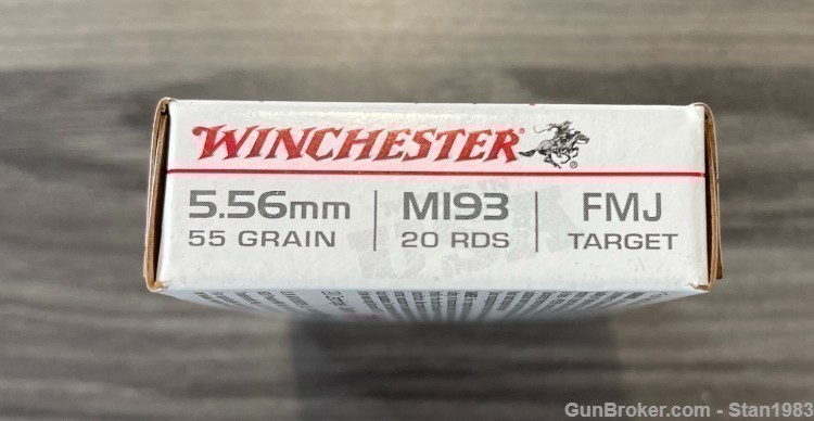 5.56 223 M193 55gr Brass Winchester Ammo -img-2