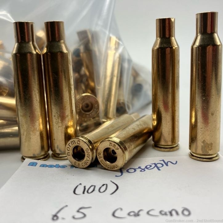 6.5 Carcano Brass Casings (100 Casings)-img-0