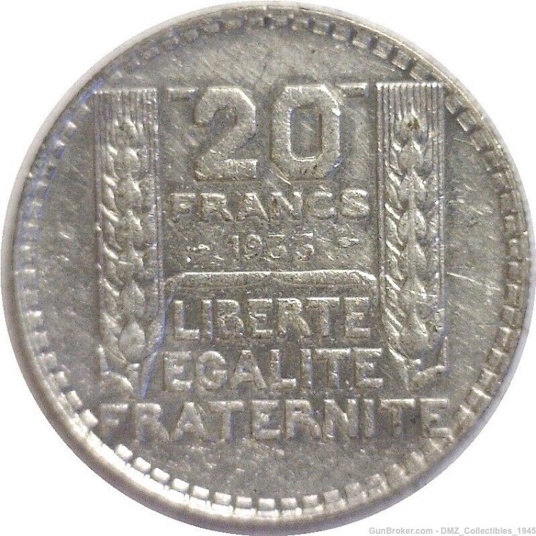 1933 French Silver Coin-img-1