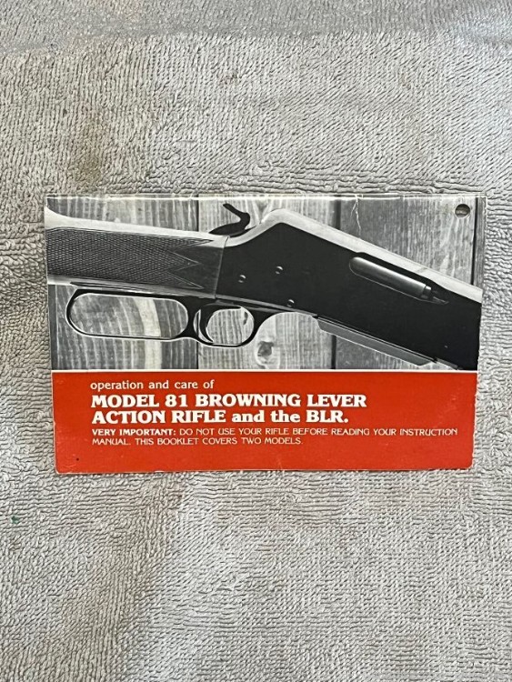 Vintage Browning  Factory Instruction manual  BLR Model 81-img-0