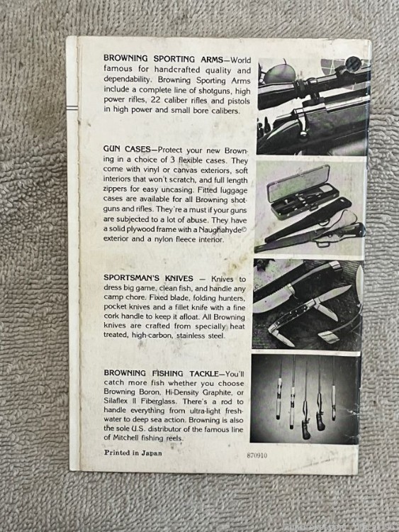 Vintage Browning  Factory Instruction manual  BLR Model 81-img-1