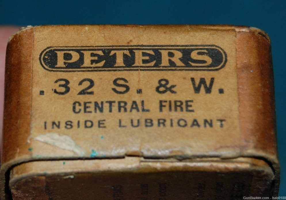 Vintage Partial 2 Piece Box of Peters 32 S&W Central Fire Rifle Cartridges -img-4