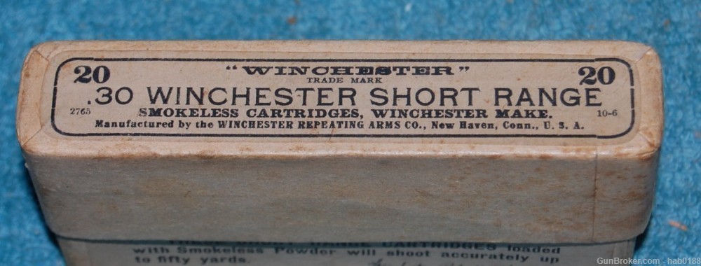 Scarce Full 2 Piece Box of 30 Winchester Short Range w/ 117 gr Lead -img-2