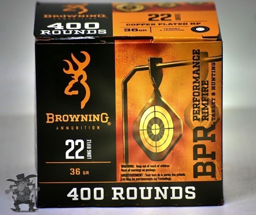 22lr Copper Plated HP Browning BPR PERFORMANCE RIMFIRE HighV 22 LR 400 RDS-img-1