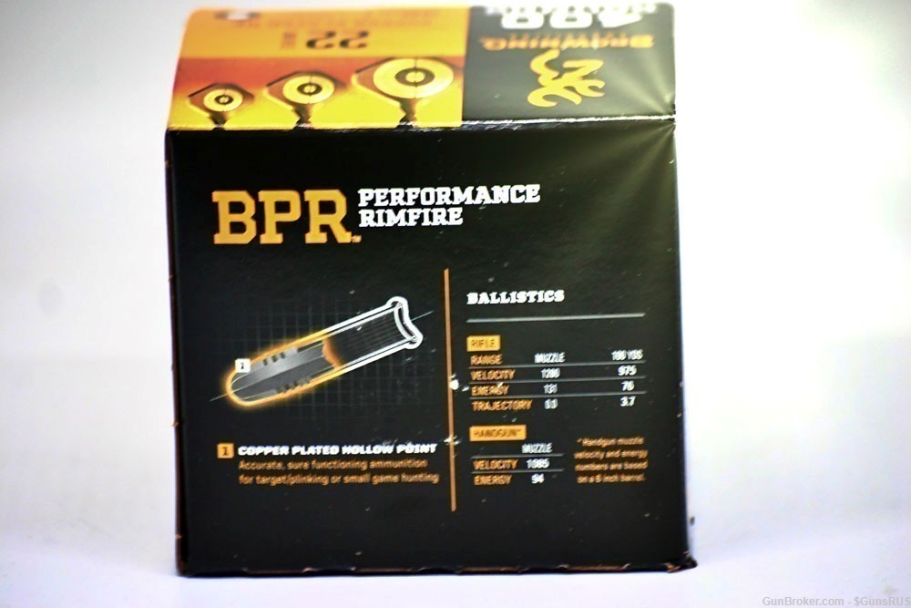 22lr Copper Plated HP Browning BPR PERFORMANCE RIMFIRE HighV 22 LR 400 RDS-img-2