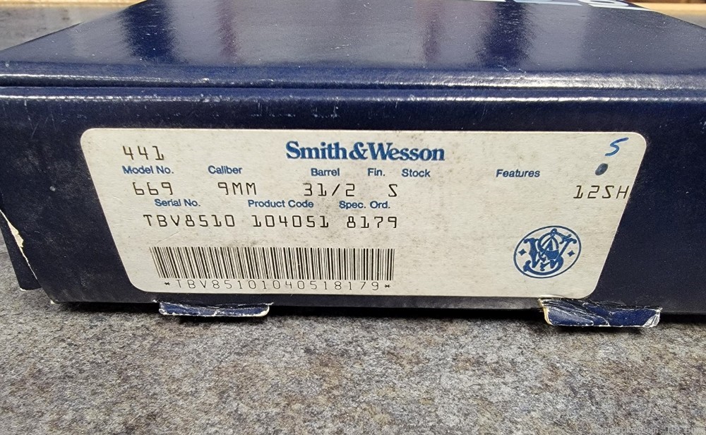 SCARCE S&W MODEL 669 9MM IN ORIGINAL BOX-img-9