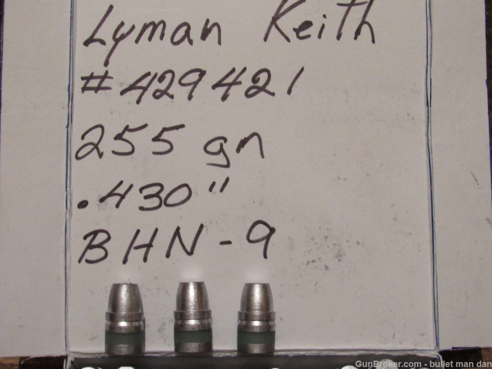 Original 44 Lyman Keith 429421 BHN-9 .430" 255gn-img-0