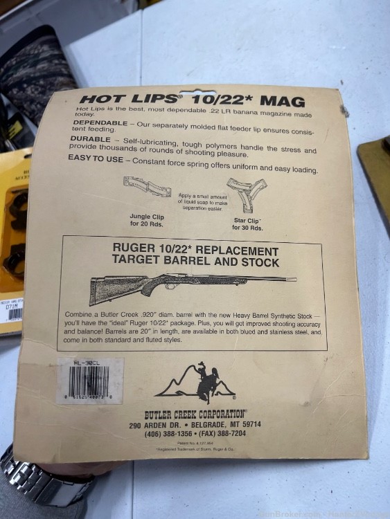 Butler Creek hot lips star clip Magazines for Ruger Fits 10/22  NEW-img-1