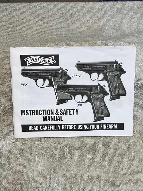 Walther Interarms PPK PPK/S PP factory instruction manual 1995-img-0