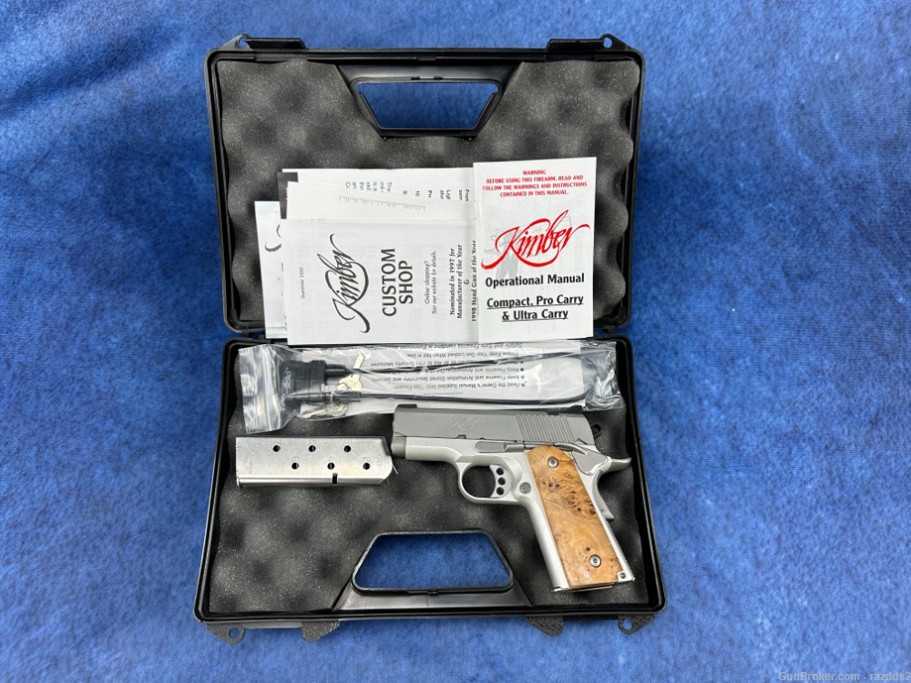 Kimber 1911 Stainless Ultra Carry in 45ACP with box and papers-img-0