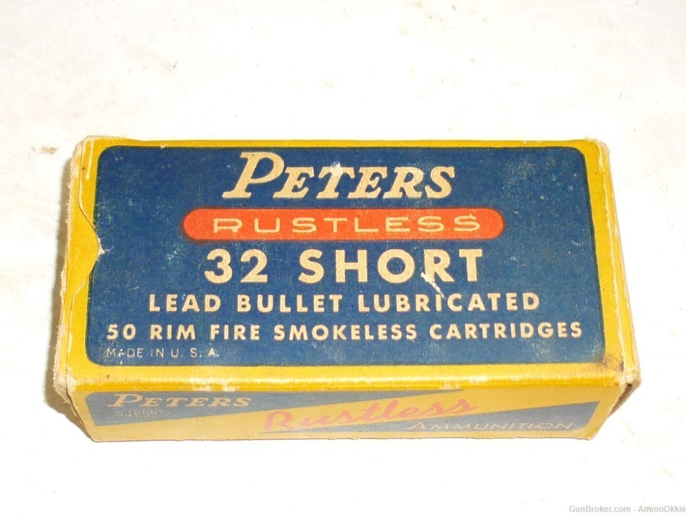 5rd - 32 SHORT RIM FIRE - PETERS RUSTLESS -1940s - Short Rimfire-img-2