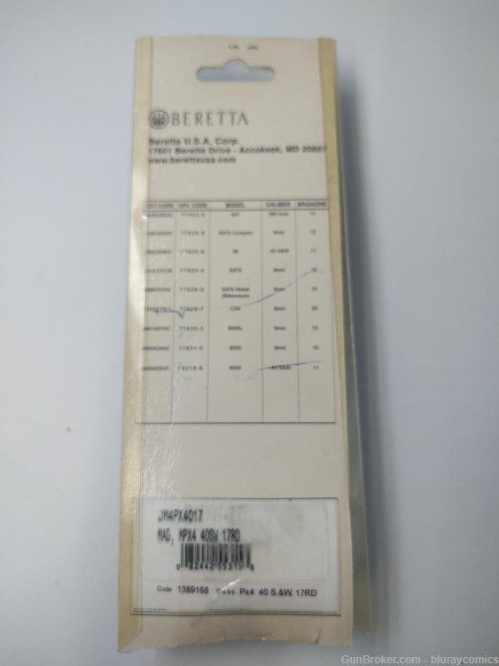 Beretta MPX4 .40cal 17 round magazine New Old Stock-img-1