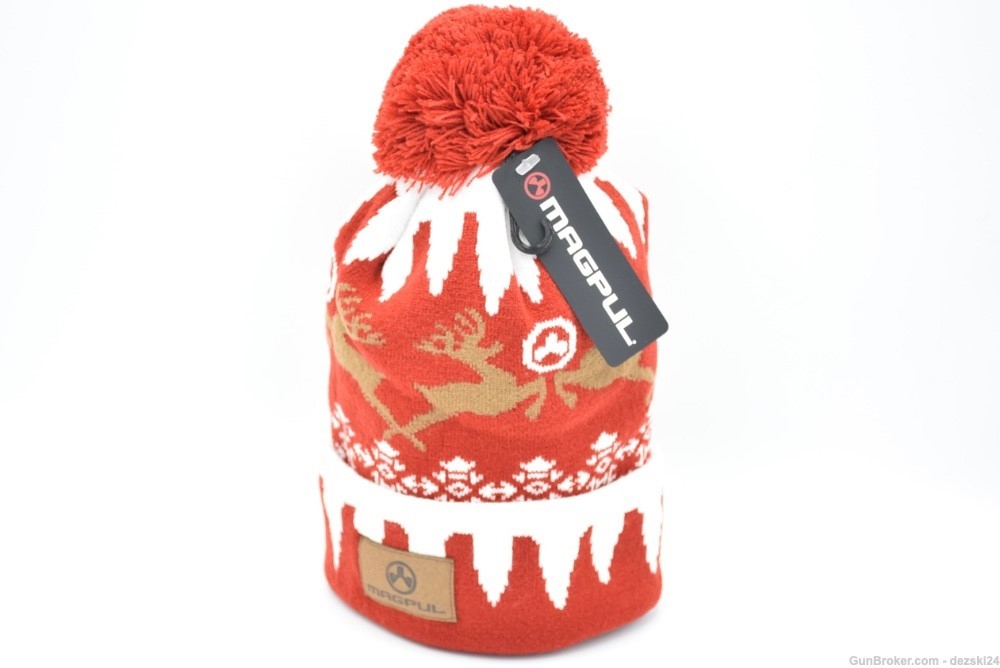 MAGPUL UGLY CHRISTMAS BEANIE HAT/CAP FACTORY RED/WHITE/BROWN REINDEER 2023-img-3