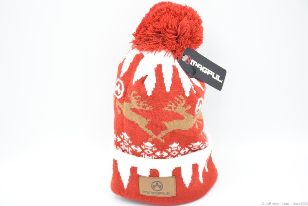 MAGPUL UGLY CHRISTMAS BEANIE HAT/CAP FACTORY RED/WHITE/BROWN REINDEER 2023-img-1