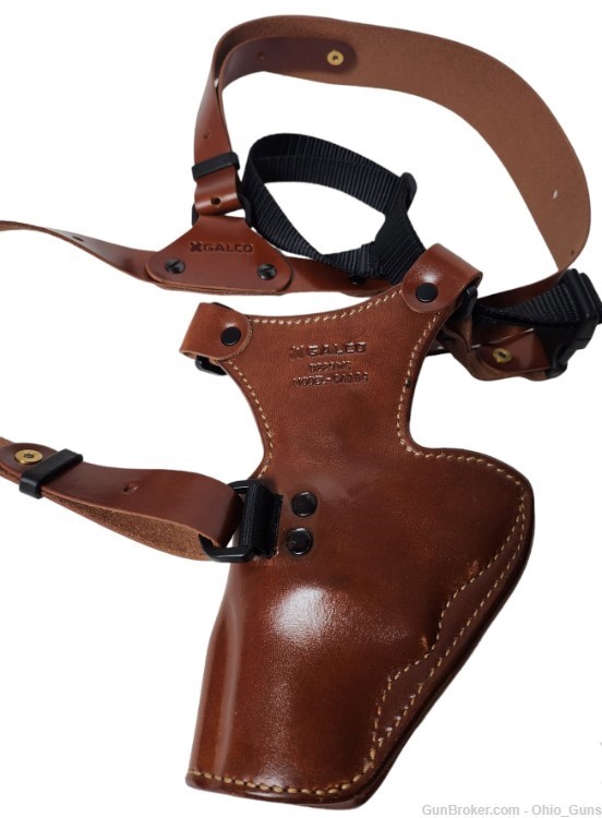 Galco Great Alaskan Chest Holster Ruger Alaskan 2 1/2" RH Tan Refinished-img-1