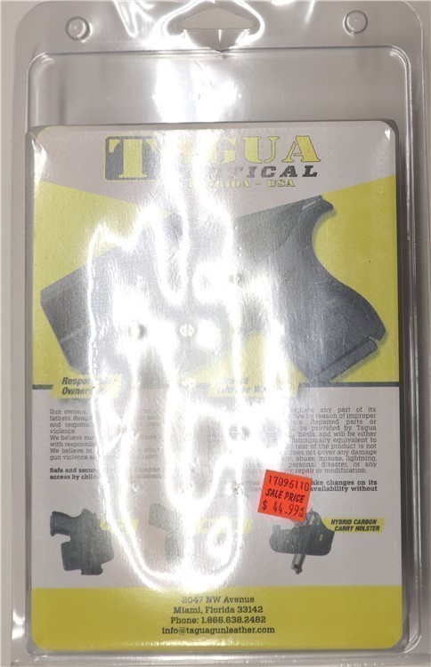 Tagua push button lock holster for Smith & Wesson BodyGuard .380ACP, black,-img-1